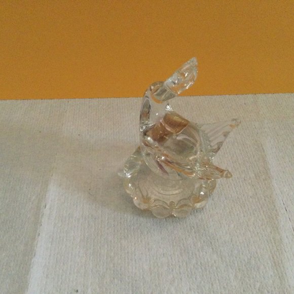 Murano art glass swan figurine paper weight clear glass Icet made in Venezuela - Picture 9 of 11